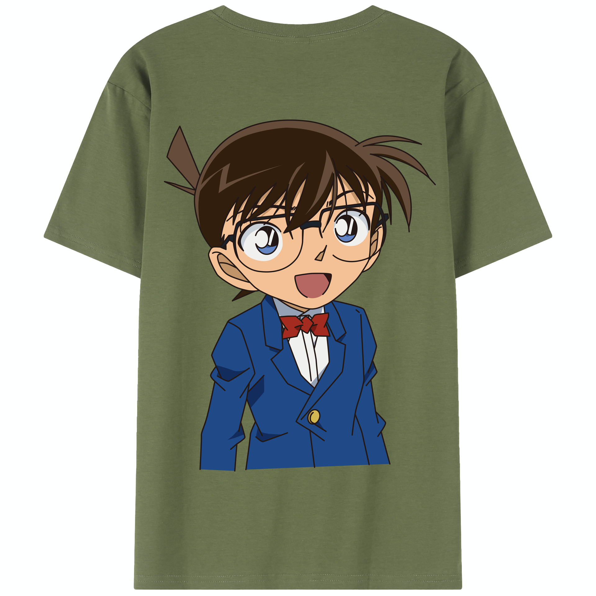 （画像用） 名探偵コナン 江戸川 コナン Detective Conan Conan Edogawa 綿100％半袖Tシャツ（背面プリント）